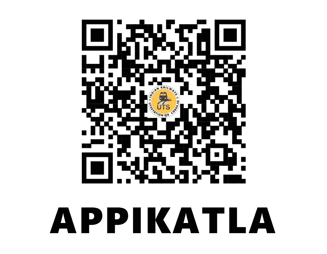 UTS QR Code for APPIKATLA - APL (SC - ANDHRA PRADESH)